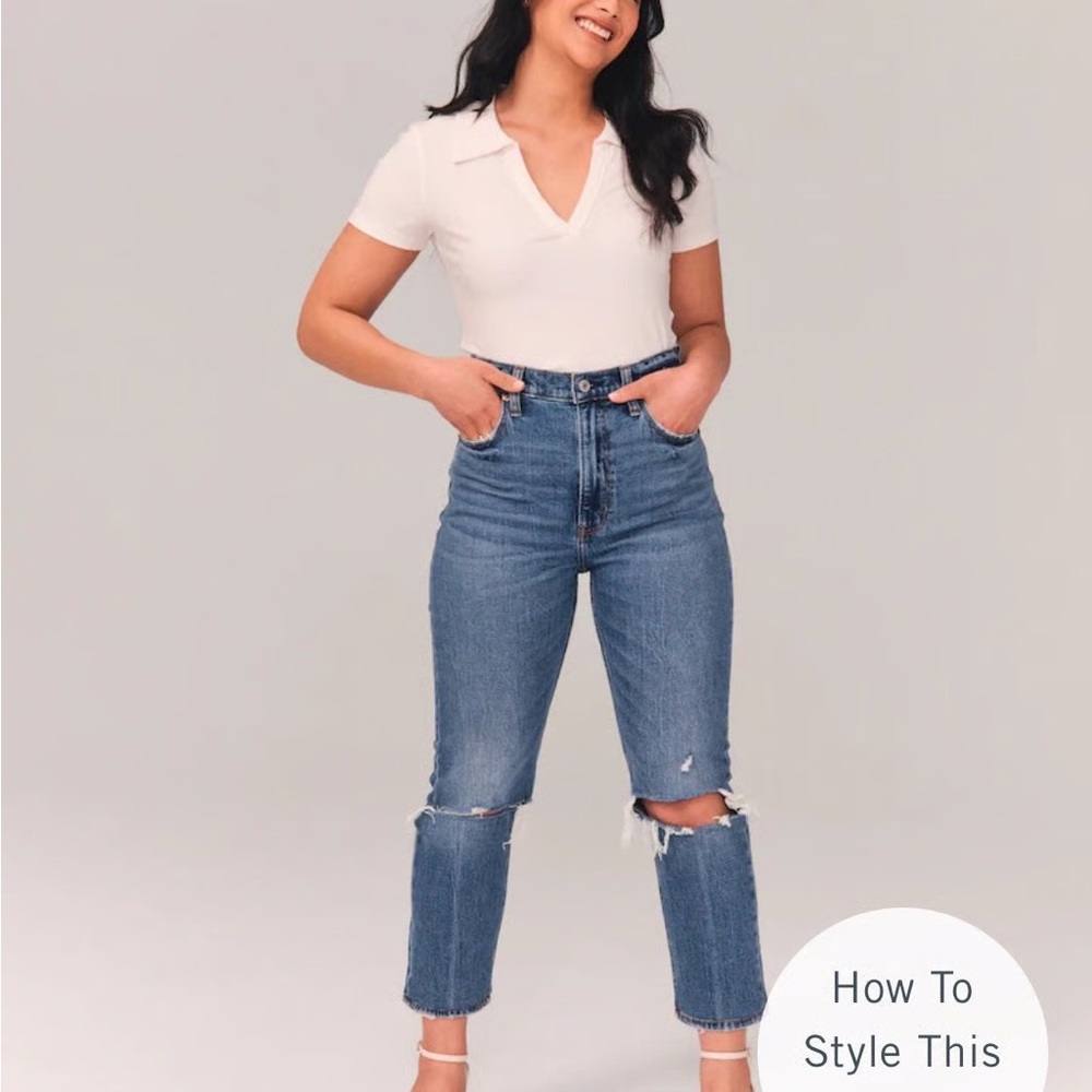 Abercrombie & Fitch The Ankle Straight Ultra High Rise Jeans